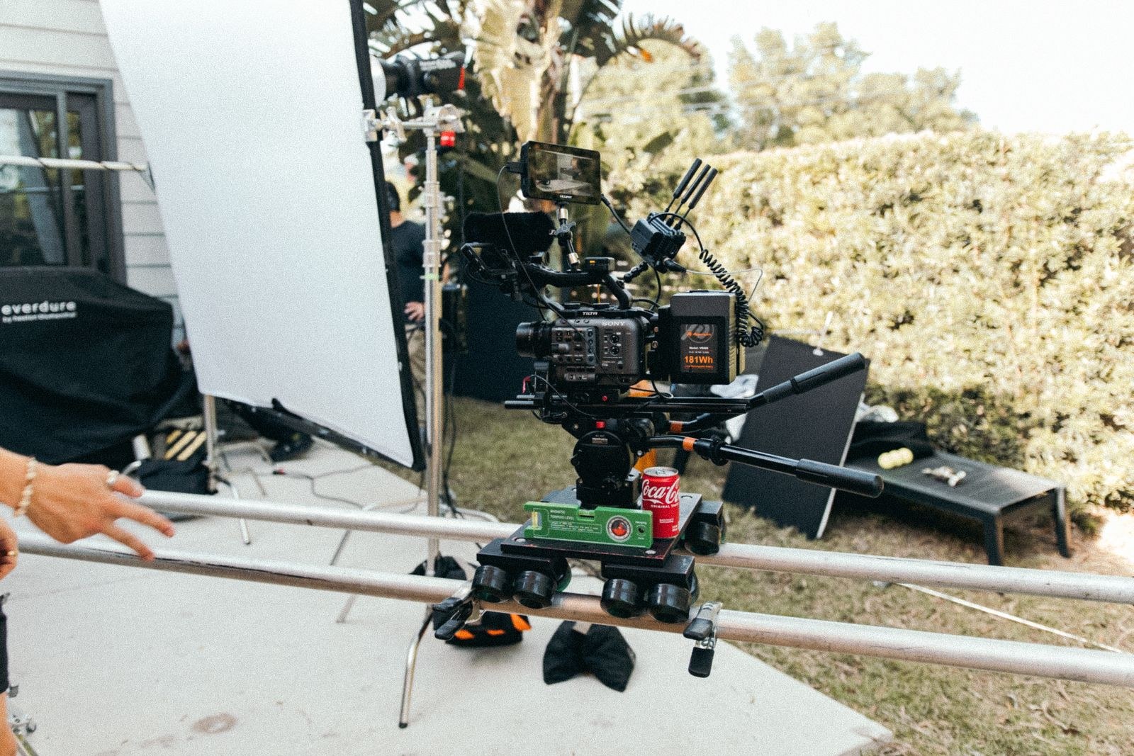 Behind the scenes of a commercial shoot